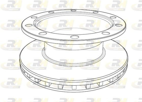 ROADHOUSE NSX1199.20: Disc de frână puntea spate, Ř: 430mm, ventilat, Ř: 430mm