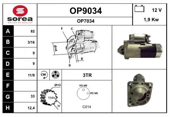 SNRA OP9034: Starter 1,9kW