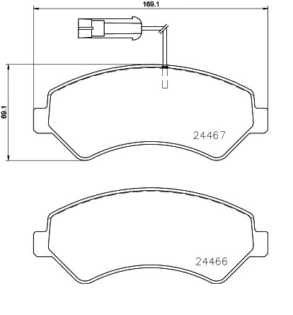 BREMBO P 23 161: Piduriklotsid PRIME LINE koos lisadega, koos pidurisadula kruvidega, koos kokkusurumisvastase plekiga