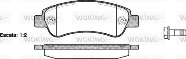WOKING P13383.00: Piduriklotsid Tagasild, koos lisadega, koos kleepfooliumiga, koos kruvidega