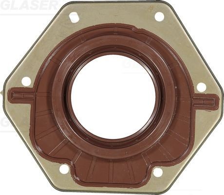 GLASER P77158-02: Simering, arbore cotit FPM (cauciuc fluor), cu flansa