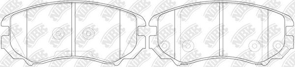 NiBK PN0377: Kit pastiglie freni Assale anteriore