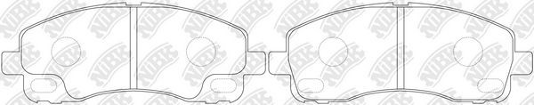NiBK PN1077: Kit pastiglie freni Assale anteriore