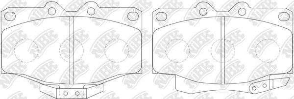 NiBK PN1350: Kit pastiglie freni Assale anteriore
