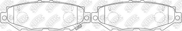 NiBK PN1363: Kit pastiglie freni Assale posteriore