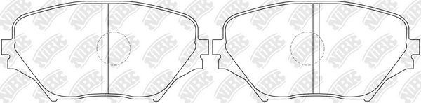 NiBK PN1447: Kit pastiglie freni Assale anteriore