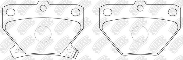 NiBK PN1454: Kit pastiglie freni Assale posteriore