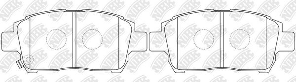 NiBK PN1472: Plaquettes de frein Essieu avant