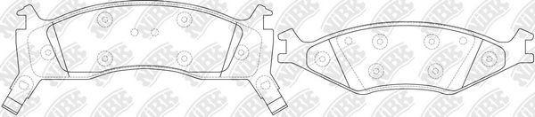 NiBK PN2180: Kit pastiglie freni Assale anteriore