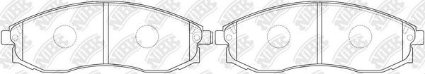 NiBK PN2824: Kit pastiglie freni Assale anteriore