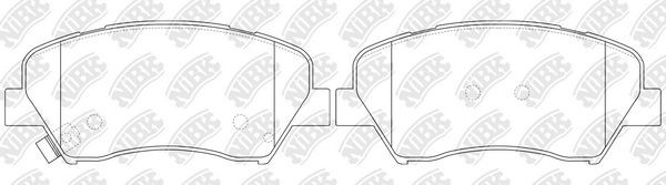 NiBK PN7493: Kit pastiglie freni Assale anteriore