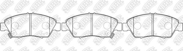 NiBK PN8264: Kit pastiglie freni Assale anteriore