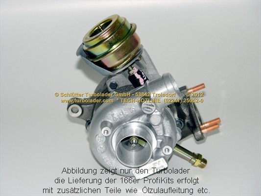 SCHLÜTTER TURBOLADER PRO-00050: Turbod koos paigaldus-/kinnitusmaterjaliga, õli juurdevoolu torustikuga, proturbo concept ® - KIT with ADVANCED GUARANTEE