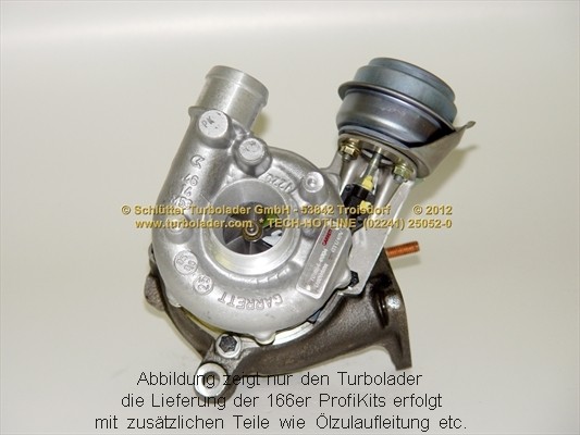 SCHLÜTTER TURBOLADER PRO-00130: Turbod koos paigaldus-/kinnitusmaterjaliga, õli juurdevoolu torustikuga, proturbo concept ® - KIT with ADVANCED GUARANTEE