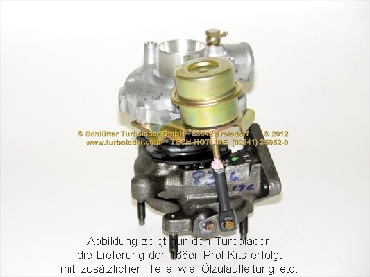 SCHLÜTTER TURBOLADER PRO-00510: Turbod koos paigaldus-/kinnitusmaterjaliga, õli juurdevoolu torustikuga, proturbo concept ® - KIT with ADVANCED GUARANTEE