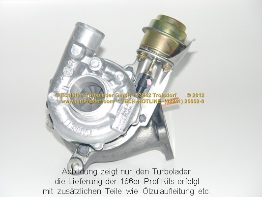 SCHLÜTTER TURBOLADER PRO-00590: Turbod koos paigaldus-/kinnitusmaterjaliga, õli juurdevoolu torustikuga, proturbo concept ® - KIT with ADVANCED GUARANTEE