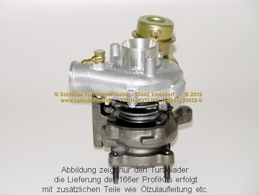 SCHLÜTTER TURBOLADER PRO-00610: Turbod koos paigaldus-/kinnitusmaterjaliga, õli juurdevoolu torustikuga, proturbo concept ® - KIT with ADVANCED GUARANTEE