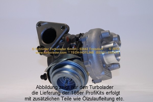 SCHLÜTTER TURBOLADER PRO-00620: Turbod koos paigaldus-/kinnitusmaterjaliga, õli juurdevoolu torustikuga, proturbo concept ® - KIT with ADVANCED GUARANTEE
