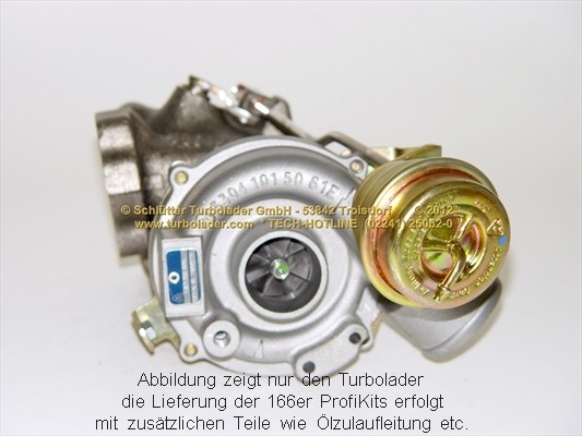 SCHLÜTTER TURBOLADER PRO-00910: Turbod koos paigaldus-/kinnitusmaterjaliga, õli juurdevoolu torustikuga, proturbo concept ® - KIT with ADVANCED GUARANTEE