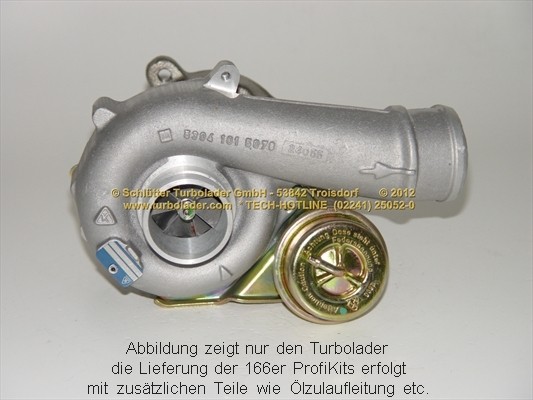 SCHLÜTTER TURBOLADER PRO-01120: Turbod koos paigaldus-/kinnitusmaterjaliga, õli juurdevoolu torustikuga, proturbo concept ® - KIT with ADVANCED GUARANTEE