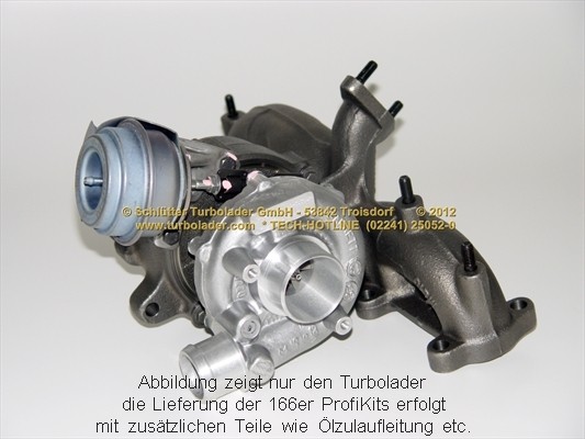 SCHLÜTTER TURBOLADER PRO-01565: Turbod koos paigaldus-/kinnitusmaterjaliga, õli juurdevoolu torustikuga, proturbo concept ® - PLUS with ADVANCED GUARANTEE