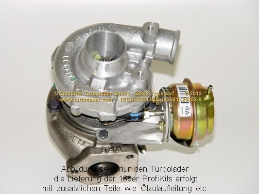 SCHLÜTTER TURBOLADER PRO-04021: Turbod koos paigaldus-/kinnitusmaterjaliga, õli juurdevoolu torustikuga, koos lisafiltriga karterituulutusele, proturbo concept ® - PLUS with ADVANCED GUARANTEE.
