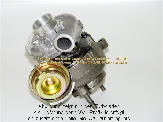 SCHLÜTTER TURBOLADER PRO-04021 D: Turbod koos paigaldus-/kinnitusmaterjaliga, õli juurdevoolu torustikuga, õli äravoolu torustikuga, koos lisafiltriga karterituulutusele, proturbo concept ® - PLUS D with ADVANCED GUARANTEE