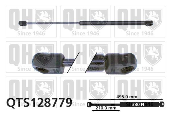 QUINTON HAZELL QTS128779: Amortizor portbagaj 495mm