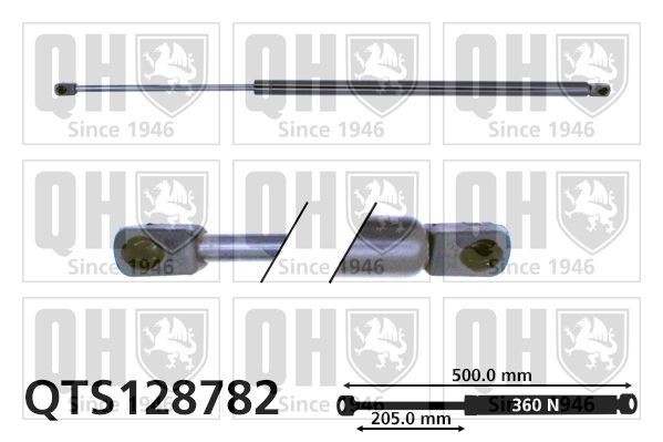 QUINTON HAZELL QTS128782: Amortizor portbagaj 500mm