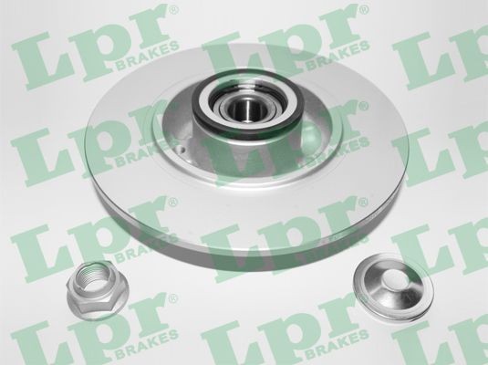 LPR R1076PRCA: Piduriketas LPR HUB BRAKE DISC LINE - FULL COATED Ø: 260mm, täis, Ø: 260mm, koos lisadega, koos rattalaagri komplektiga, koos ABS-andurirõngaga