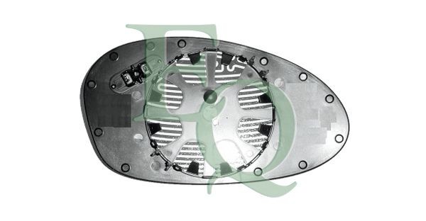 EQUAL QUALITY RS01185: Sticla oglinda, oglinda retrovizoare exterioara stanga, cu suport