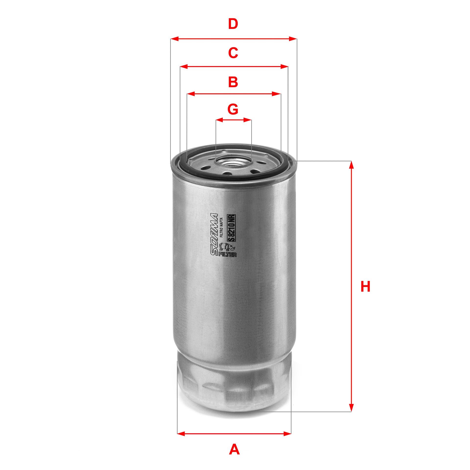 SOFIMA S 8210 NR: Kütusefilter