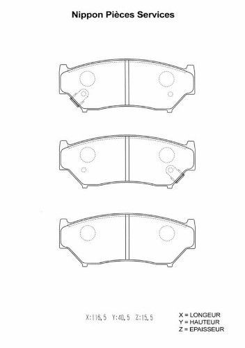 NPS S360I12: Piduriklotsid Esisild