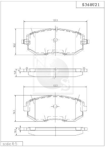 NPS S360U21: Piduriklotsid Esisild