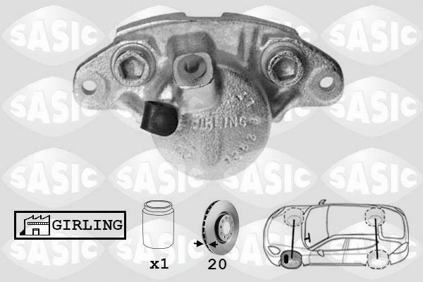 SASIC SCA4004: Pidurisadul esisild vasakul