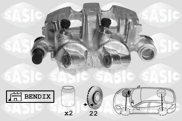 SASIC SCA6043: Pidurisadul esisild paremal