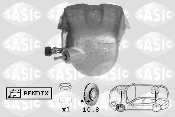 SASIC SCA6102: Pidurisadul esisild vasakul