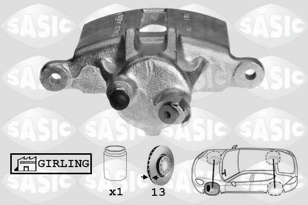 SASIC SCA6140: Pidurisadul esisild vasakul