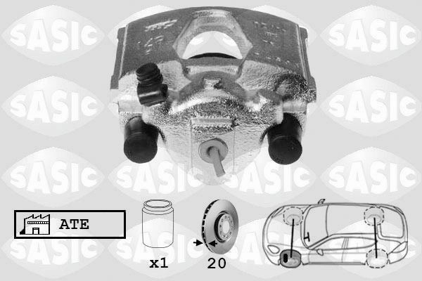 SASIC SCA6150: Pidurisadul esisild vasakul