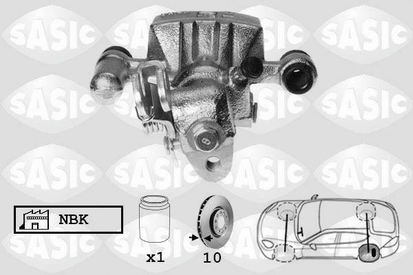 SASIC SCA6156: Pidurisadul Tagasild vasakul