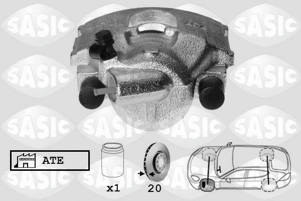 SASIC SCA6188: Pidurisadul esisild vasakul