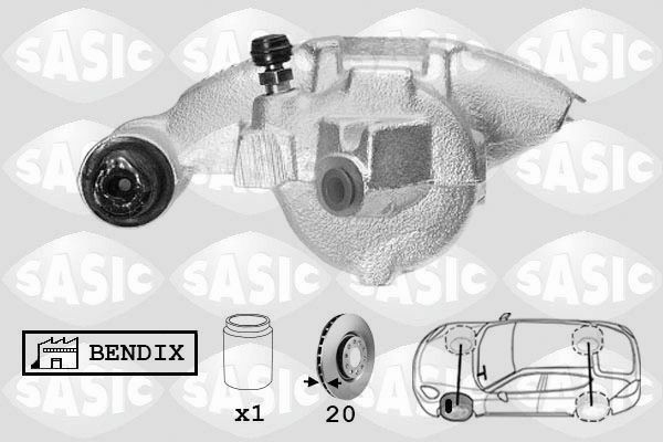 SASIC SCA6266: Pidurisadul esisild vasakul