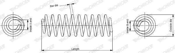 MONROE SE3344: Arc spiral MONROE SPRINGS
