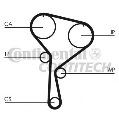 CONTITECH CT1035WP1: Veepump + hammasrihmakomplekt Hamm.hulk: 123, Laius: 27mm