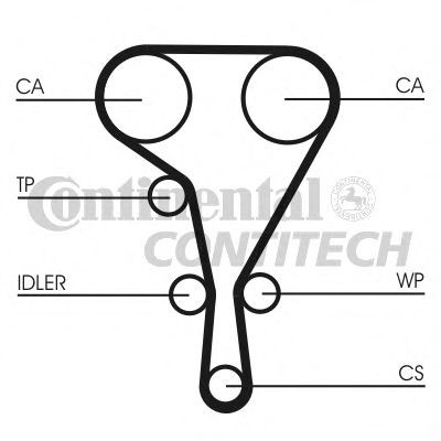 CONTITECH CT1040: Curea de distributie dinti: 126