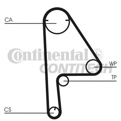CONTITECH CT1081: Courroie de distribution Nbr. dents: 103