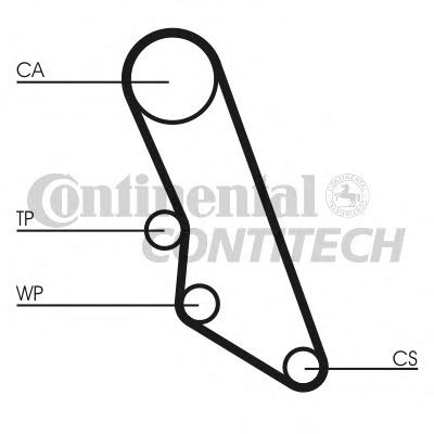 CONTITECH CT865: Distributieriem Aantal tanden: 114