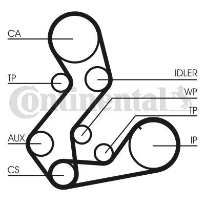 CONTITECH CT901WP3: Kit de distribution + pompe à eau Nbr. dents: 116, Largeur: 22mm