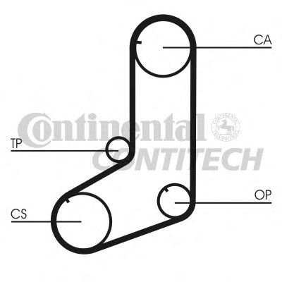 CONTITECH CT911: Curea de distributie dinti: 122