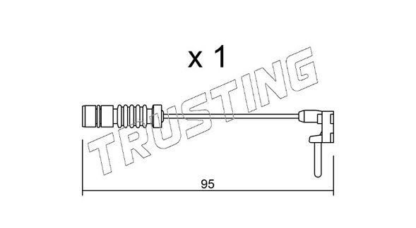 TRUSTING SU.011: Hoiatuskontakt, piduriklotsi kulumine